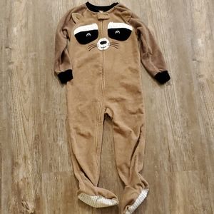 Carter's raccoon footie pajamas